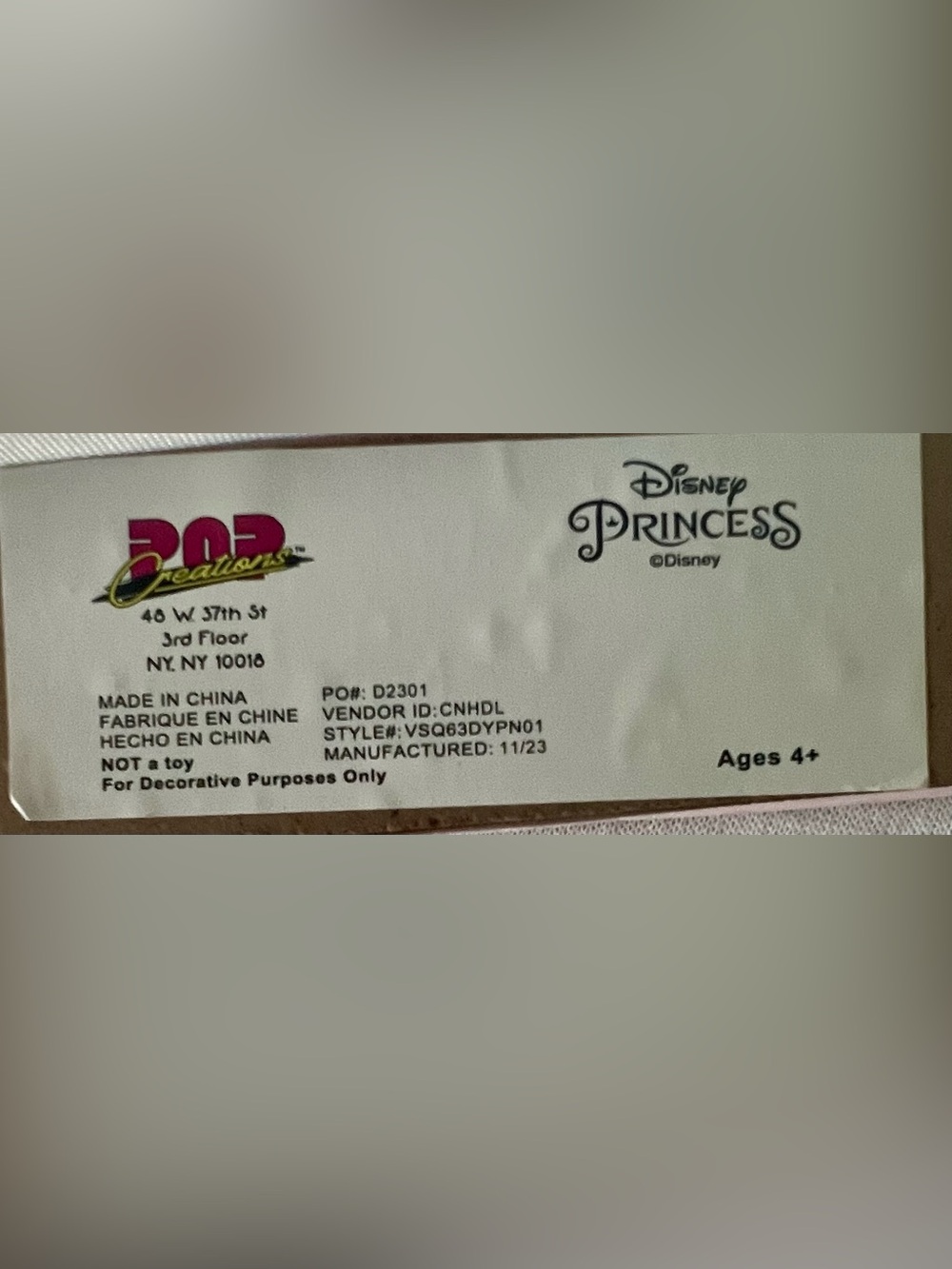 Label/Text on Packaging - Picture 2 of 2